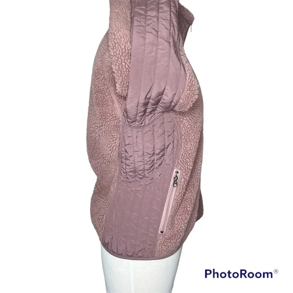 Patagonia zip front mauve Sherpa jacket size medium women’s - Picture 3 of 4